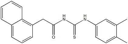 N-{[(3,4-dimethylphenyl)amino]carbonothioyl}-2-(1-naphthyl)acetamide Structural