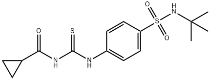 N-[({4-[(tert-butylamino)sulfonyl]phenyl}amino)carbonothioyl]cyclopropanecarboxamide Structural