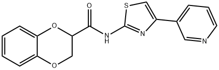 N-(4-(pyridin-3-yl)thiazol-2-yl)-2,3-dihydrobenzo[b][1,4]dioxine-2-carboxamide Structural