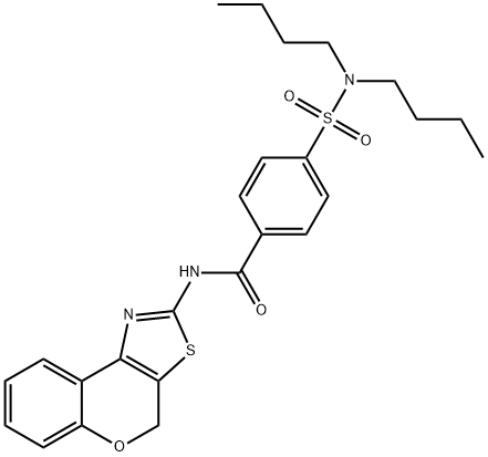 N-(4H-chromeno[4,3-d]thiazol-2-yl)-4-(N,N-dibutylsulfamoyl)benzamide Structural