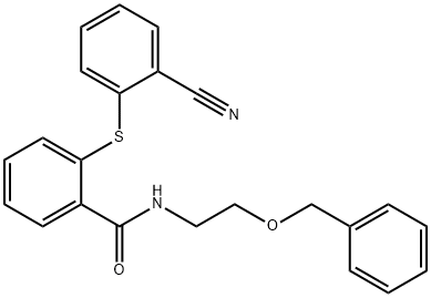 N-[2-(benzyloxy)ethyl]-2-[(2-cyanophenyl)sulfanyl]benzamide Structural