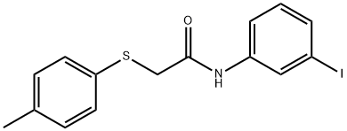 N-(3-iodophenyl)-2-[(4-methylphenyl)sulfanyl]acetamide Structural