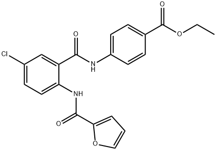 ethyl 4-[({5-chloro-2-[(furan-2-ylcarbonyl)amino]phenyl}carbonyl)amino]benzoate Structural