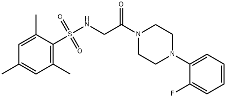 N-{2-[4-(2-fluorophenyl)piperazin-1-yl]-2-oxoethyl}-2,4,6-trimethylbenzenesulfonamide Structural