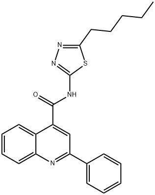 N-(5-pentyl-1,3,4-thiadiazol-2-yl)-2-phenylquinoline-4-carboxamide Structural