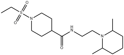 N-(2-(2,6-dimethylpiperidin-1-yl)ethyl)-1-(ethylsulfonyl)piperidine-4-carboxamide Structural