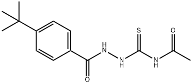 N-{[2-(4-tert-butylbenzoyl)hydrazino]carbonothioyl}acetamide Structural