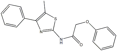N-(5-methyl-4-phenylthiazol-2-yl)-2-phenoxyacetamide Structural