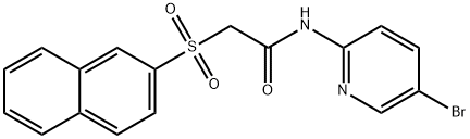 N-(5-bromopyridin-2-yl)-2-(naphthalen-2-ylsulfonyl)acetamide Structural