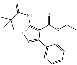ethyl 4-phenyl-2-pivalamidothiophene-3-carboxylate Structural