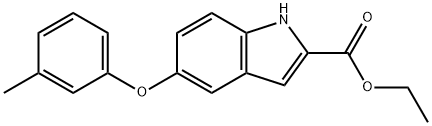 ethyl 5-(3-methylphenoxy)-1H-indole-2-carboxylate Structural
