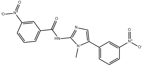 N-[1-methyl-5-(3-nitrophenyl)-1H-imidazol-2-yl]-3-nitrobenzamide Structural
