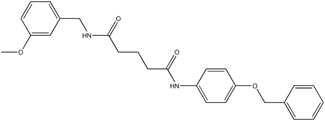 N-[4-(benzyloxy)phenyl]-N'-(3-methoxybenzyl)pentanediamide Structural