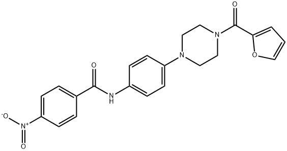N-{4-[4-(furan-2-ylcarbonyl)piperazin-1-yl]phenyl}-4-nitrobenzamide Structural