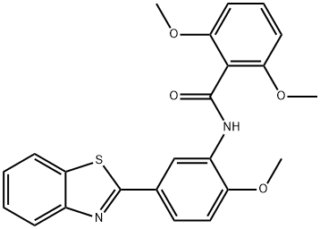 N-[5-(1,3-benzothiazol-2-yl)-2-methoxyphenyl]-2,6-dimethoxybenzamide Structural