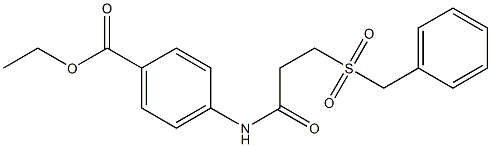ethyl 4-{[3-(benzylsulfonyl)propanoyl]amino}benzoate Structural