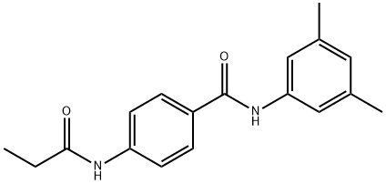 N-(3,5-dimethylphenyl)-4-(propanoylamino)benzamide Structural
