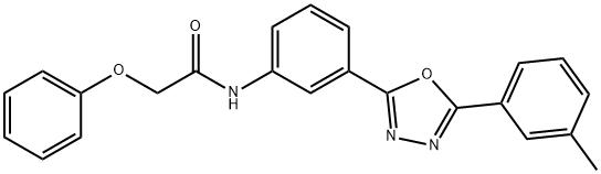 N-{3-[5-(3-methylphenyl)-1,3,4-oxadiazol-2-yl]phenyl}-2-phenoxyacetamide Structural