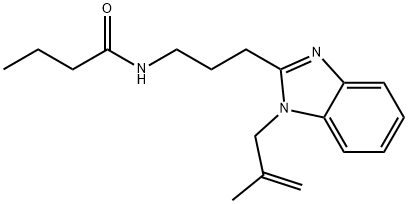 N-[3-[1-(2-methylprop-2-enyl)benzimidazol-2-yl]propyl]butanamide Structural