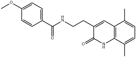 N-(2-(5,8-dimethyl-2-oxo-1,2-dihydroquinolin-3-yl)ethyl)-4-methoxybenzamide Structural