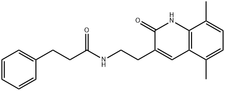 N-(2-(5,8-dimethyl-2-oxo-1,2-dihydroquinolin-3-yl)ethyl)-3-phenylpropanamide Structural