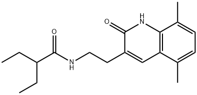 N-(2-(5,8-dimethyl-2-oxo-1,2-dihydroquinolin-3-yl)ethyl)-2-ethylbutanamide Structural