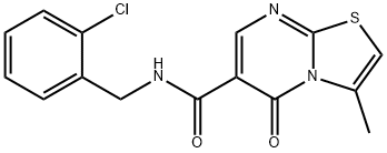 N-(2-chlorobenzyl)-3-methyl-5-oxo-5H-thiazolo[3,2-a]pyrimidine-6-carboxamide Structural