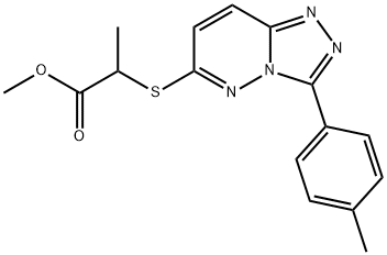 methyl 2-((3-(p-tolyl)-[1,2,4]triazolo[4,3-b]pyridazin-6-yl)thio)propanoate Structural