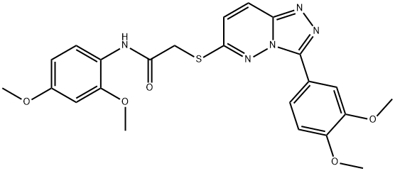 N-(2,4-dimethoxyphenyl)-2-((3-(3,4-dimethoxyphenyl)-[1,2,4]triazolo[4,3-b]pyridazin-6-yl)thio)acetamide Structural