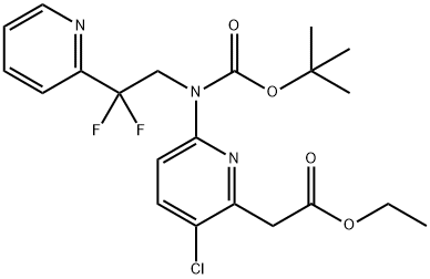 ethyl 2-(6-((tert-butoxycarbonyl)(2,2-difluoro-2-(pyridin-2-yl)ethyl)amino)-3-chloropyridin-2-yl)acetate Structural