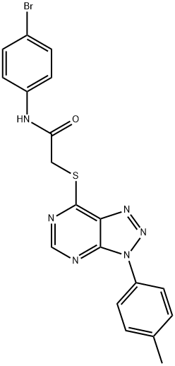 N-(4-bromophenyl)-2-((3-(p-tolyl)-3H-[1,2,3]triazolo[4,5-d]pyrimidin-7-yl)thio)acetamide Structural