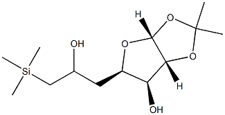 (3aR,5R,6S,6aR)-5-(2-hydroxy-3-(trimethylsilyl)propyl)-2,2-dimethyltetrahydrofuro[2,3-d][1,3]dioxol-6-ol Structural