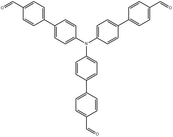 [1,1'-Biphenyl]-4-carboxaldehyde,4'-[bis(4'-formyl[1,1'-biphenyl]-4-yl)amino]- Structural