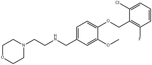 N-{4-[(2-chloro-6-fluorobenzyl)oxy]-3-methoxybenzyl}-2-(morpholin-4-yl)ethanamine Structural