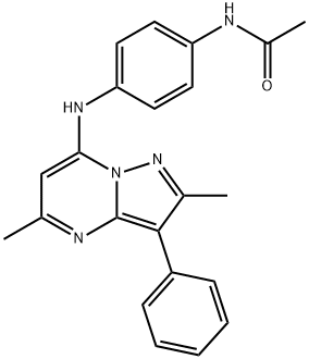 N-[4-[(2,5-dimethyl-3-phenylpyrazolo[1,5-a]pyrimidin-7-yl)amino]phenyl]acetamide Structural