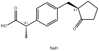 sodium (R)-2-(4-(((S)-2-oxocyclopentyl)methyl)phenyl)propanoate Structural