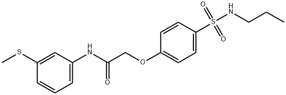 N-[3-(methylsulfanyl)phenyl]-2-[4-(propylsulfamoyl)phenoxy]acetamide Structural