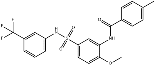 N-(2-methoxy-5-{[3-(trifluoromethyl)phenyl]sulfamoyl}phenyl)-4-methylbenzamide Structural
