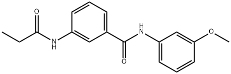 N-(3-methoxyphenyl)-3-(propanoylamino)benzamide Structural
