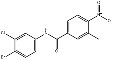 N-(4-bromo-3-chlorophenyl)-3-methyl-4-nitrobenzamide Structural