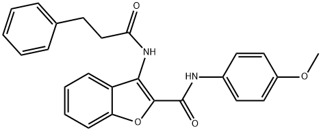 N-(4-methoxyphenyl)-3-(3-phenylpropanamido)benzofuran-2-carboxamide Structural
