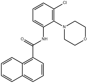 N-[3-chloro-2-(4-morpholinyl)phenyl]-1-naphthamide Structural