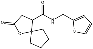 N-(furan-2-ylmethyl)-2-oxo-1-oxaspiro[4.4]nonane-4-carboxamide Structural
