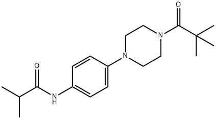 N-{4-[4-(2,2-dimethylpropanoyl)-1-piperazinyl]phenyl}-2-methylpropanamide Structural