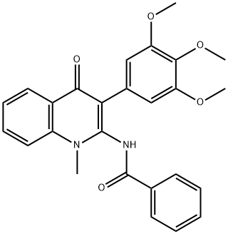 N-[1-methyl-4-oxo-3-(3,4,5-trimethoxyphenyl)-1,4-dihydro-2-quinolinyl]benzamide Structural