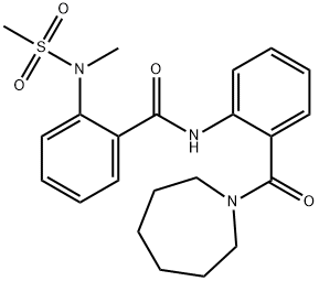 N-[2-(azepan-1-ylcarbonyl)phenyl]-2-[methyl(methylsulfonyl)amino]benzamide Structural