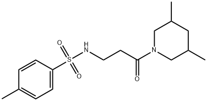 N-[3-(3,5-dimethylpiperidin-1-yl)-3-oxopropyl]-4-methylbenzenesulfonamide Structural