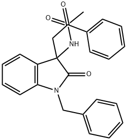N-[1-benzyl-2-oxo-3-(2-oxo-2-phenylethyl)-2,3-dihydro-1H-indol-3-yl]acetamide Structural