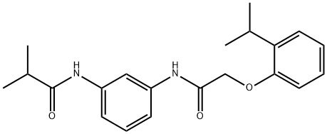 N-(3-{[(2-isopropylphenoxy)acetyl]amino}phenyl)-2-methylpropanamide Structural