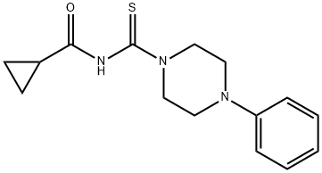 N-[(4-phenyl-1-piperazinyl)carbonothioyl]cyclopropanecarboxamide Structural